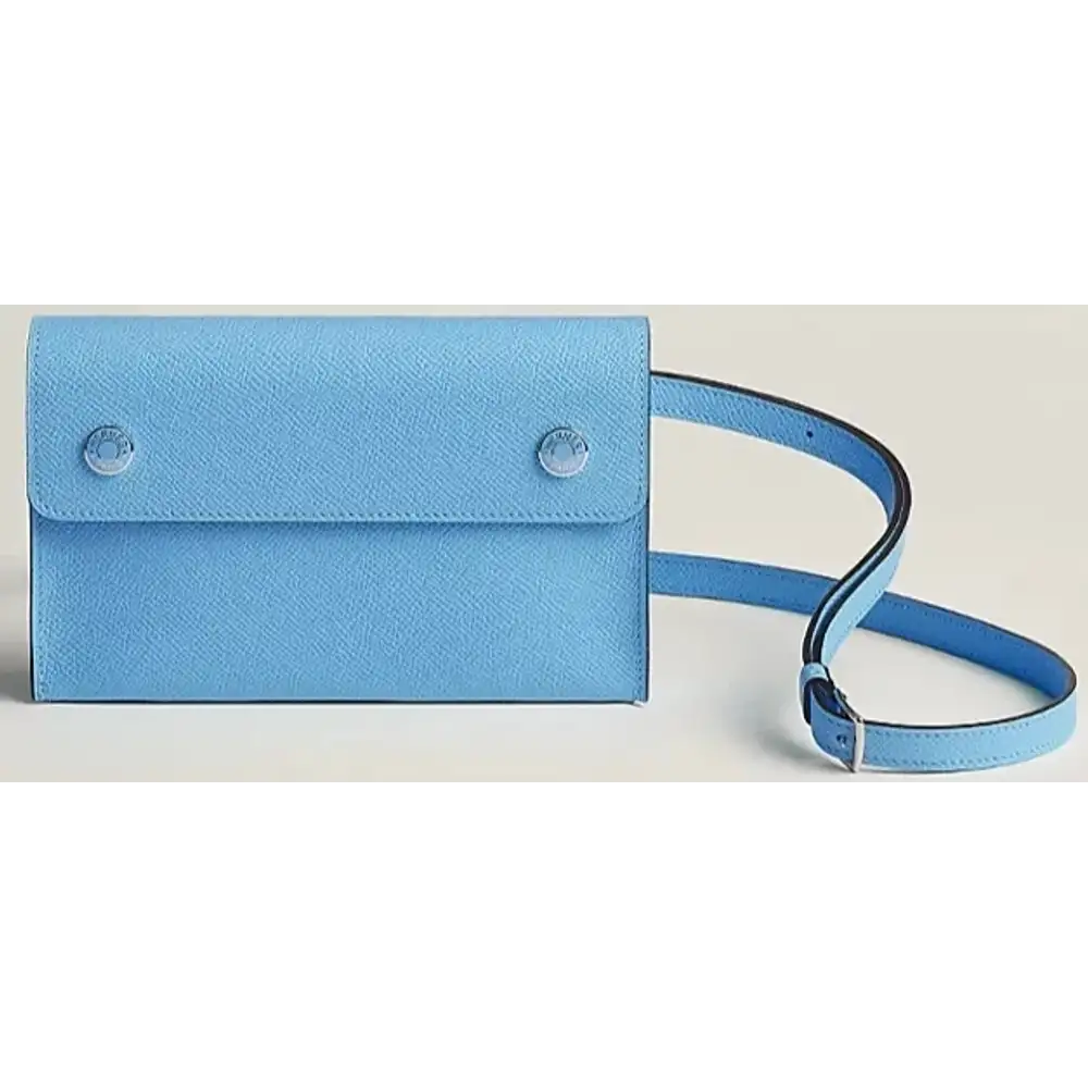 Hermes Hermessnap Wallet in Epsom Agate Blue