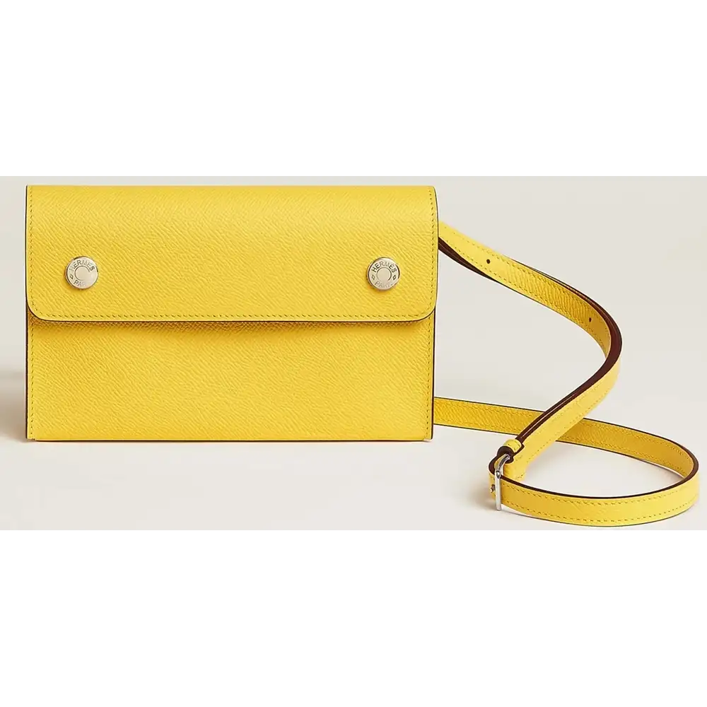Hermes Hermessnap Wallet in Epsom Jaune Ambre
