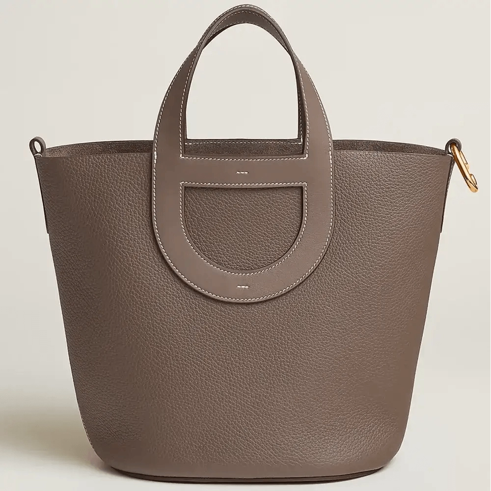 Hermes In The Loop 23 Bag in Clemence Swift Etoupe (2) (1)