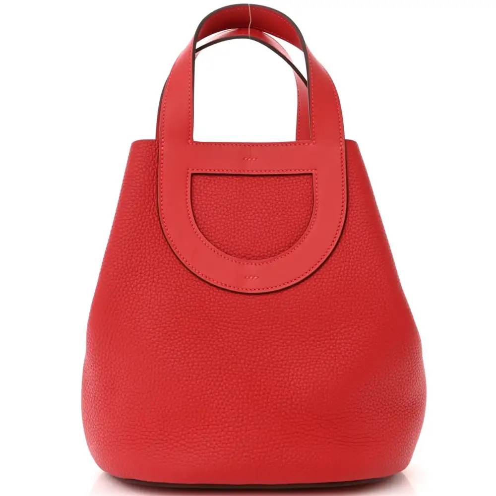 Hermes In The Loop 23 Bag in Clemence Swift Vermillion