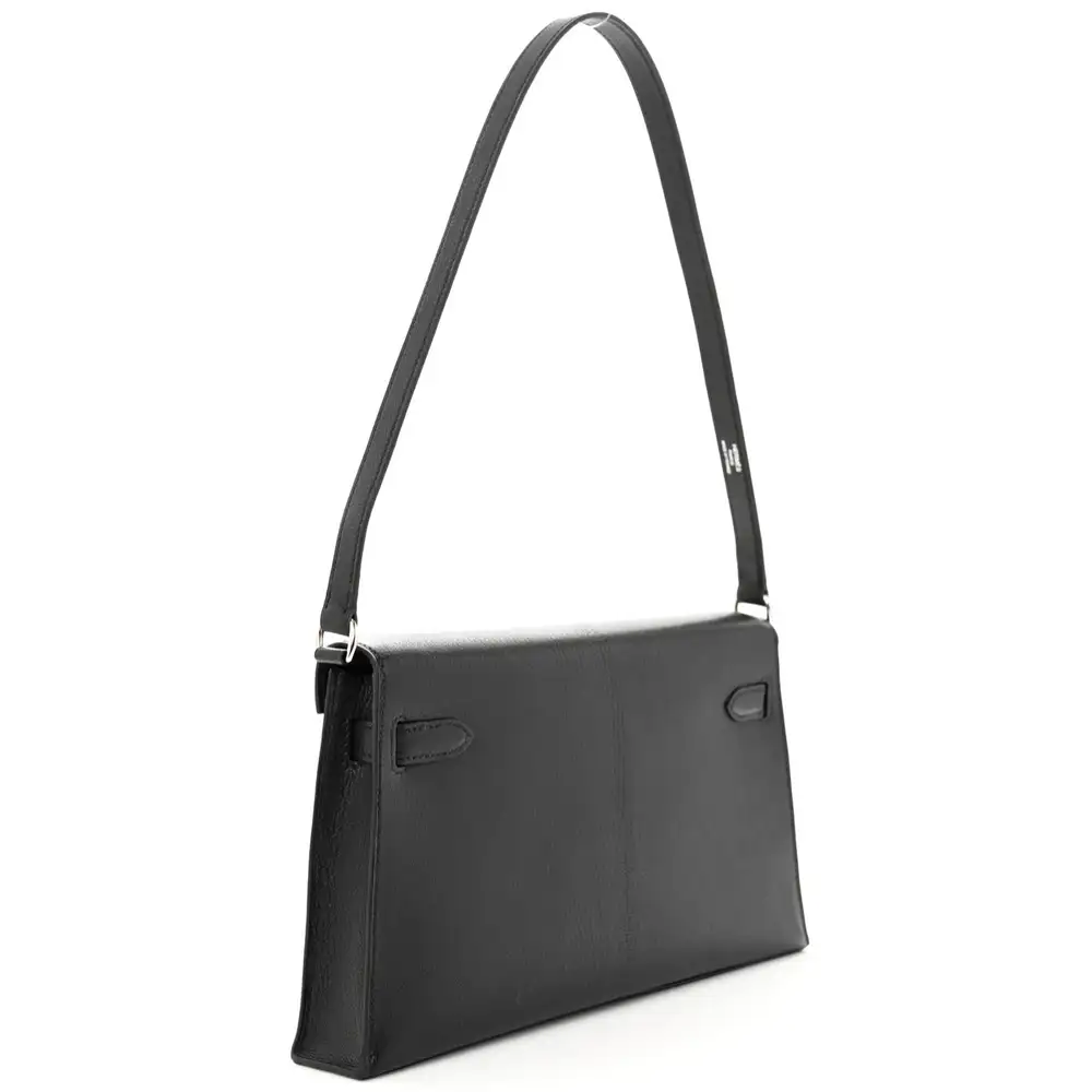 Hermes Kelly Elan Bag in Chevre Chamkila Black(1)