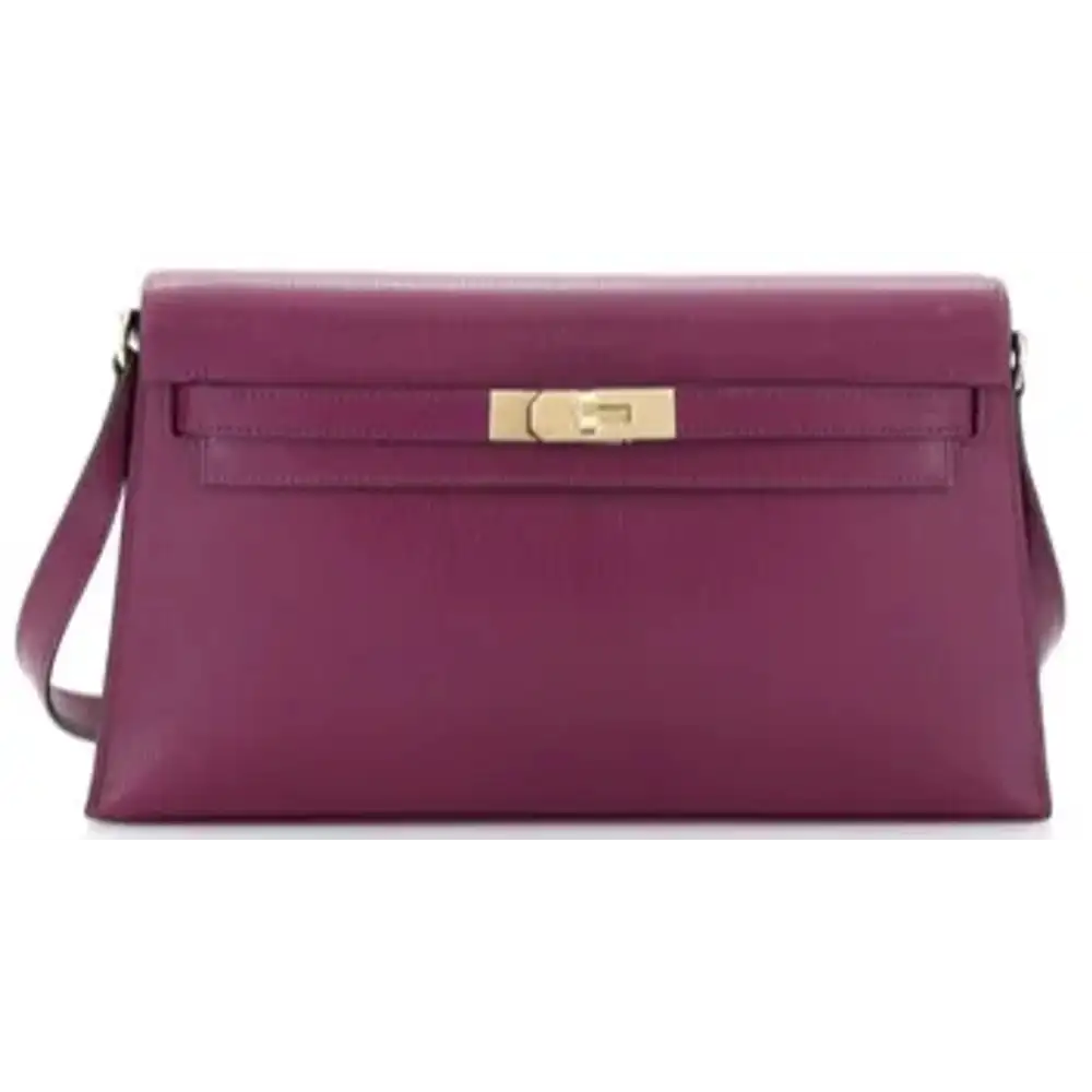 Hermes Kelly Elan Bag in Chevre Mysore Purple
