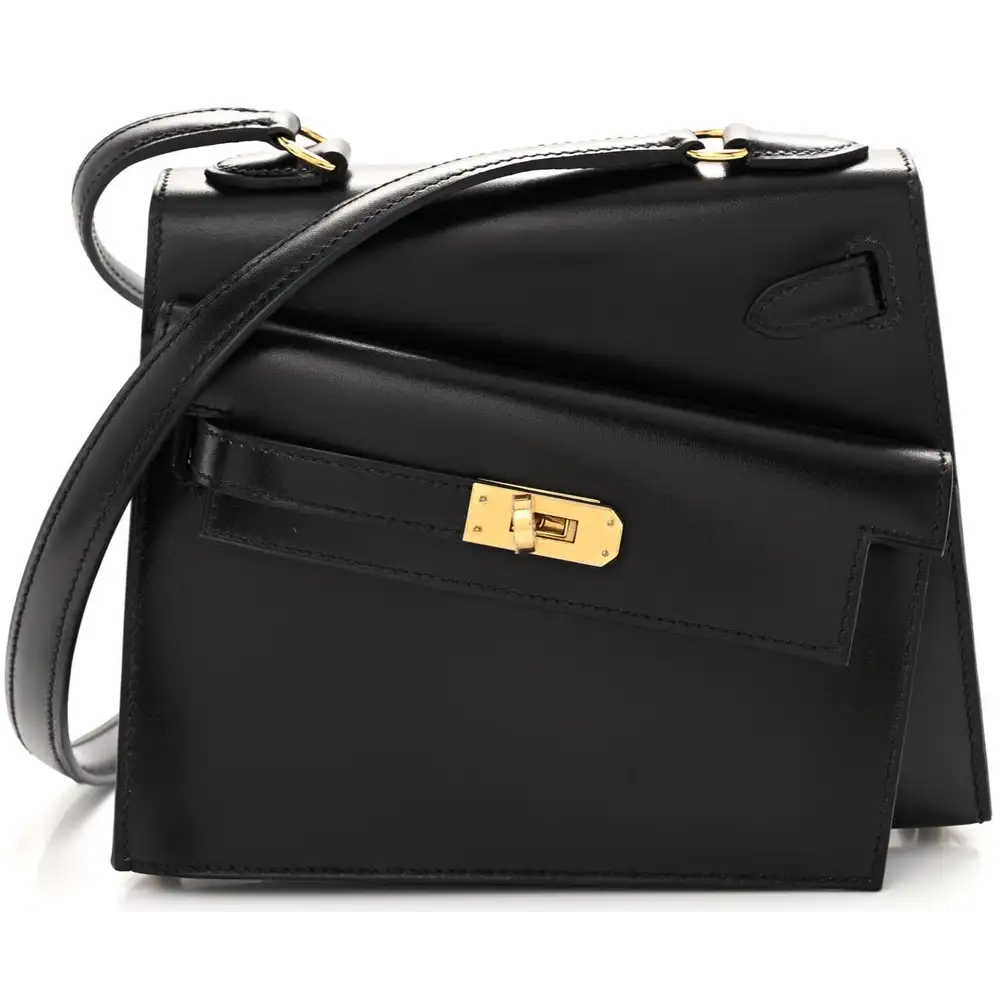 Hermes Kelly En Désordre 20 Bag in Epsom Black