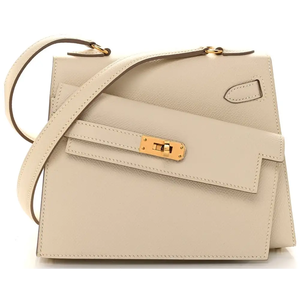 Hermes Kelly En Désordre 20 Bag in Epsom Craie