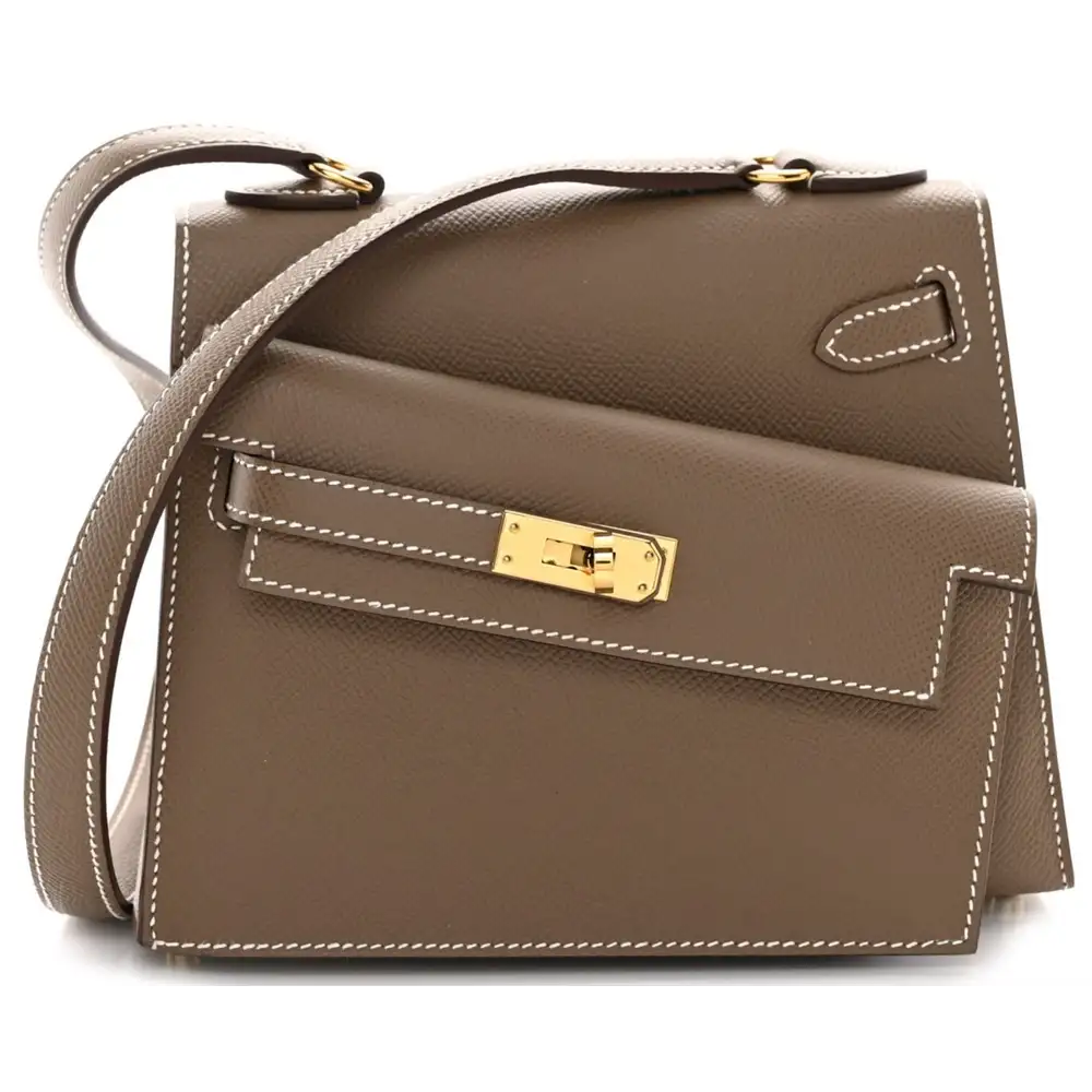 Hermes Kelly En Désordre 20 Bag in Epsom Etoupe