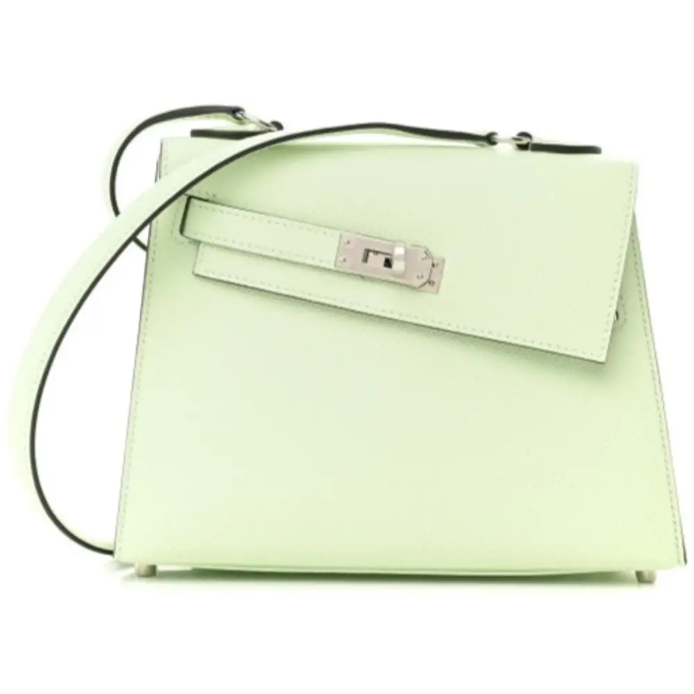 Hermes Kelly En Désordre 20 Bag in Epsom Vert Fizz