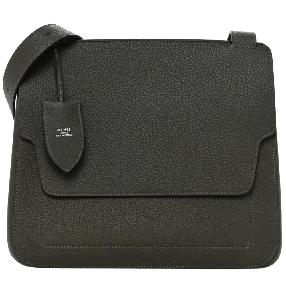 Hermes Mali Selle Messenger Bag in Togo Gris
