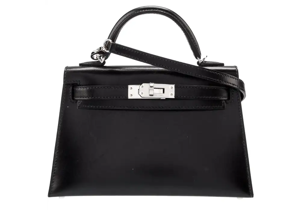 Hermes Mini Kelly II Sellier Bag in Box Leather Front image