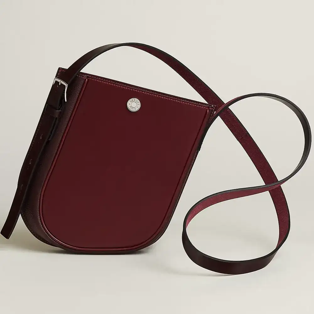 Hermes Perspective Cavaliere Bag in Togo Hunter Rouge Seli