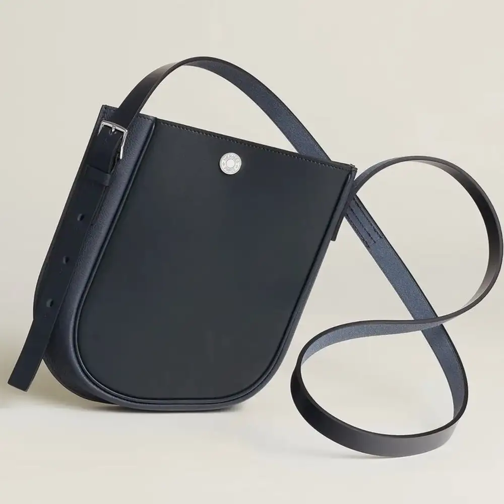 Hermes Perspective Cavaliere Bag in Togo Hunter Togo Hunter Bleu Nuit