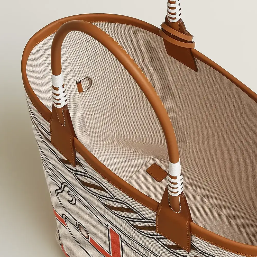 Hermes Steeple 28 Bag in Canvas Swift Interior pockets