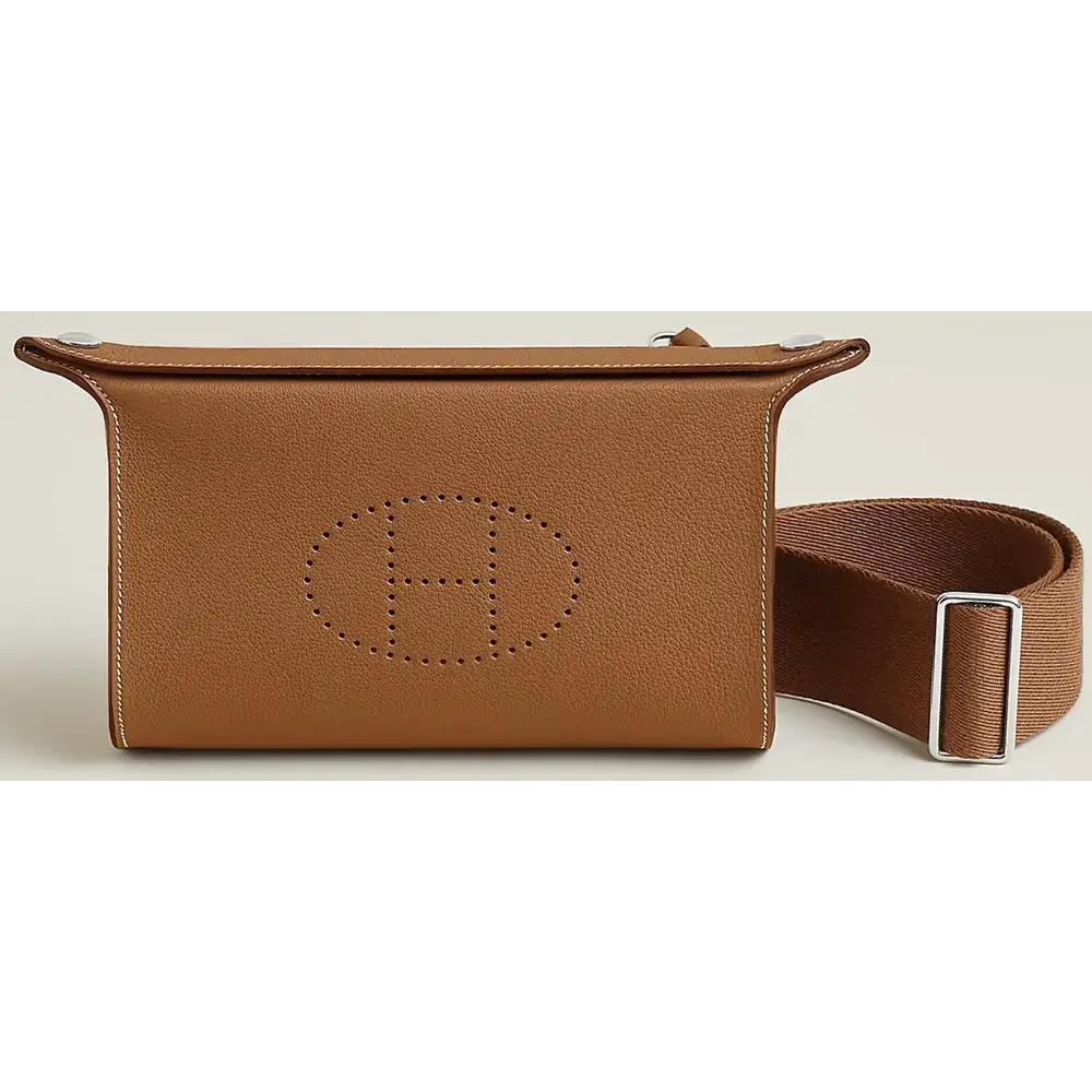 Hermes Videpoches Bag in Togo Gold