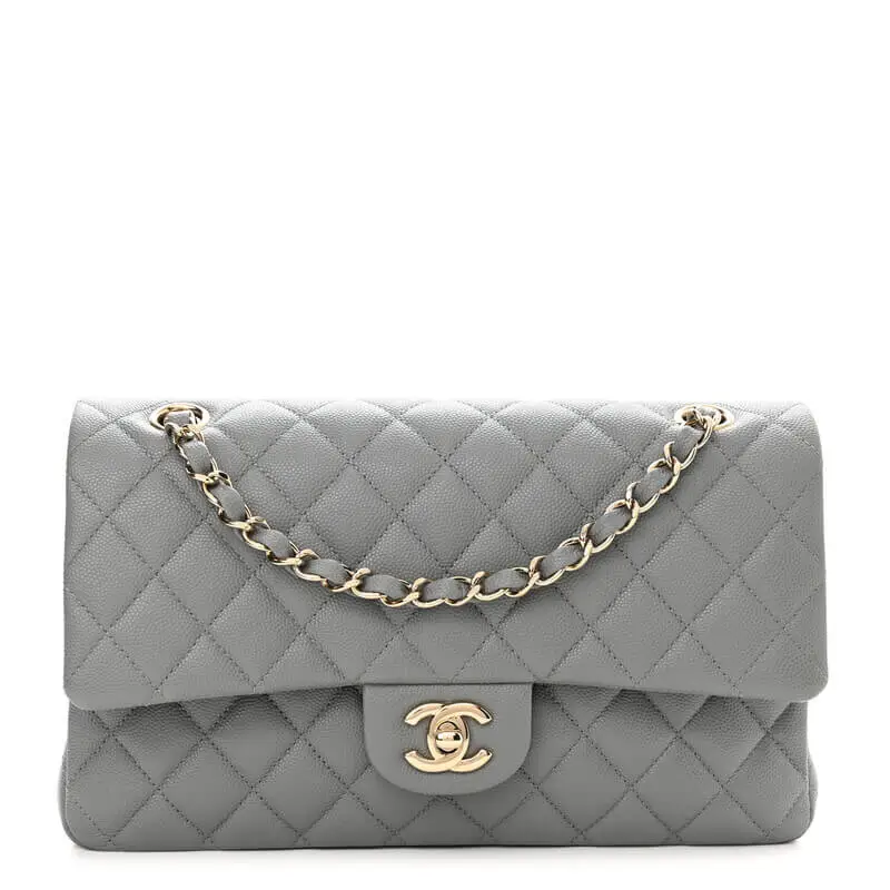 Chanel Classic Flap Bag Light Gray