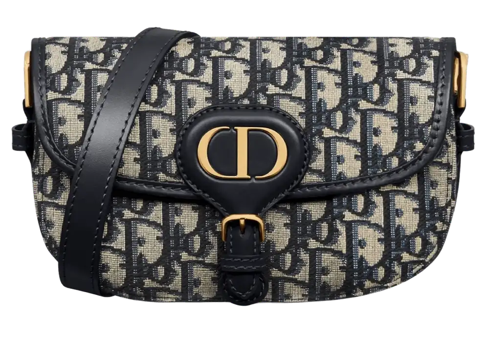 Dior Bobby East West Bag x Dior Oblique Jacquard Blue Front image