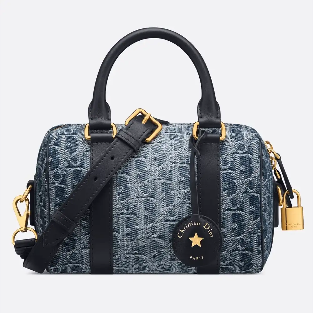 Dior Groove 25 Bag Denim Dior Oblique Jacquard Blue