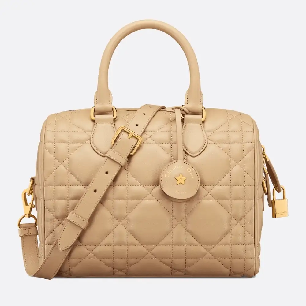 Dior Groove 25 Bag Macrocannage Calfskin Biscuit