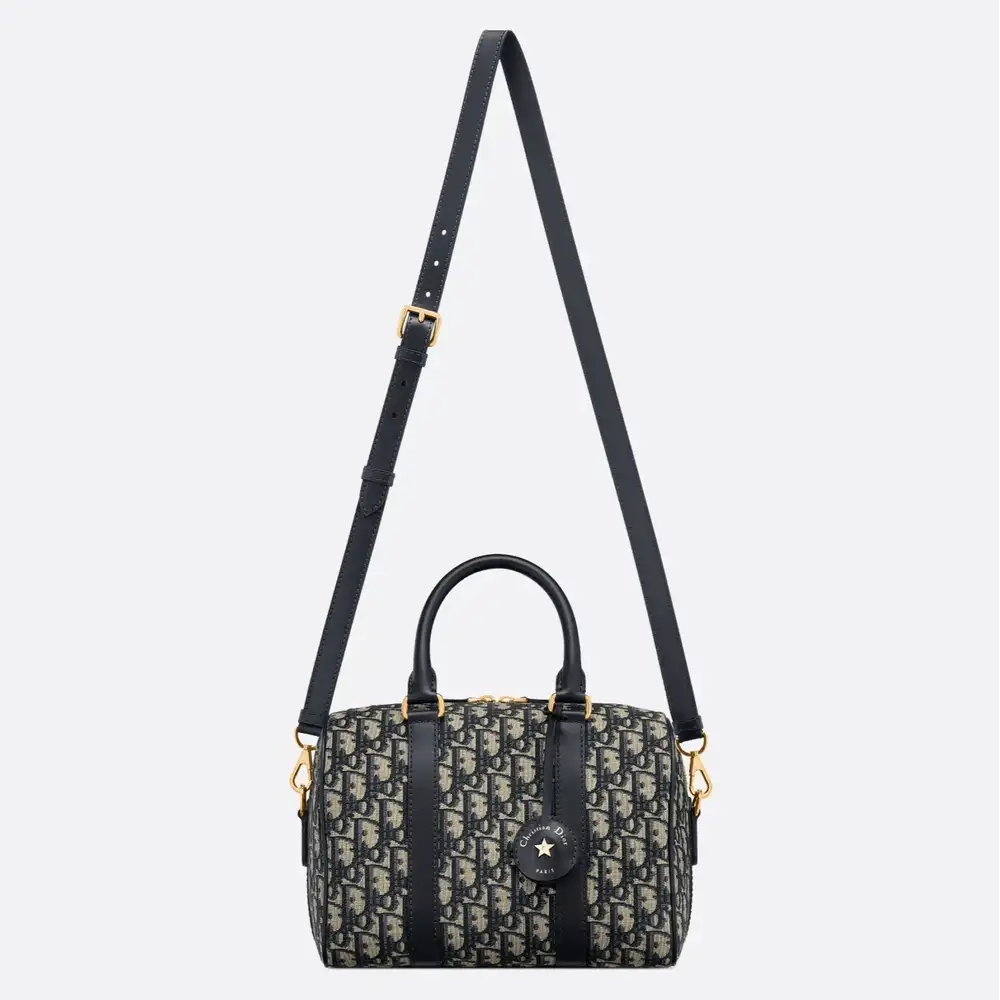 Dior Groove 25 Bag x Dior Oblique Jacquard Blue Interior pockets 3