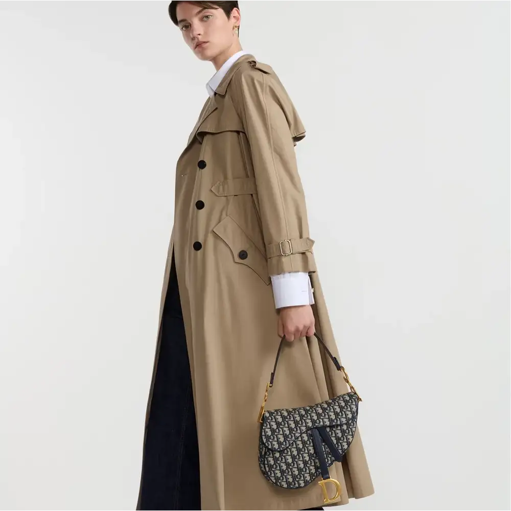 Dior Saddle Bag x Dior Oblique Jacquard BlueModel shots