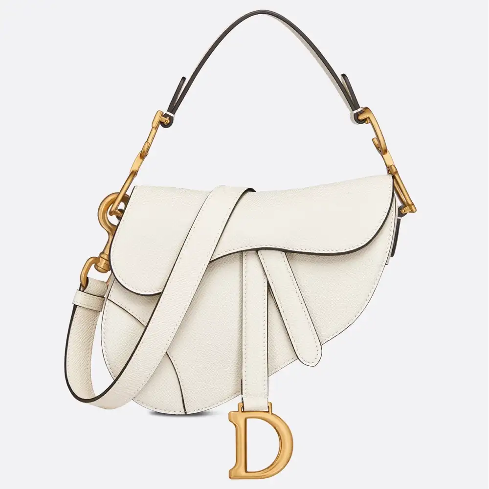 Dior Saddle Mini Bag Grained Calfskin Latte