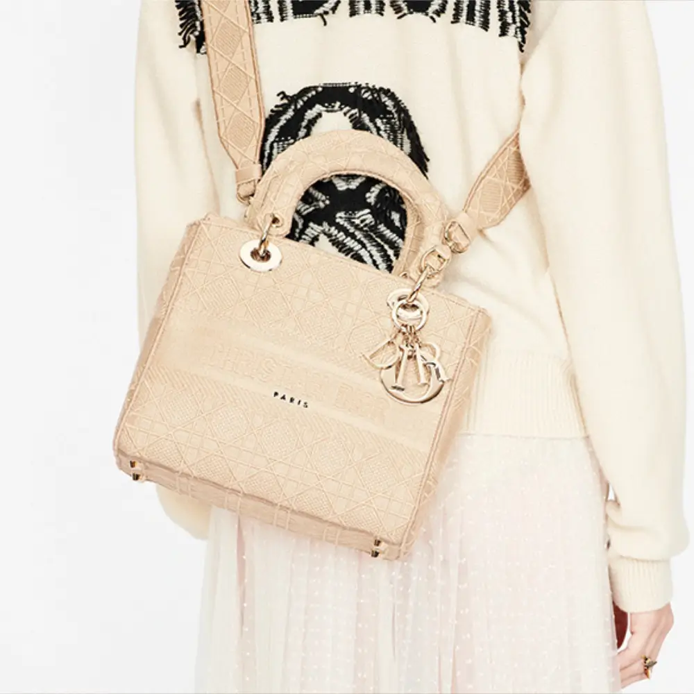 Lady Dior Embroidered Cannage Bag 8
