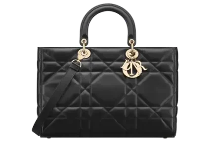 Large Lady D Sire Bag x Maxicannage Calfskin Black Featured image