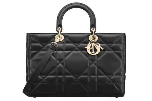 Large Lady D Sire Bag x Maxicannage Calfskin Black Featured image