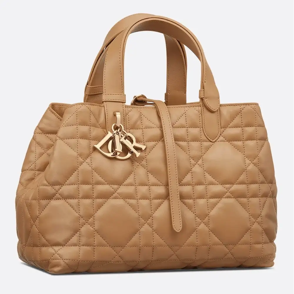 Medium Dior Toujours Bag Macrocannage Calfskin Medium Tan