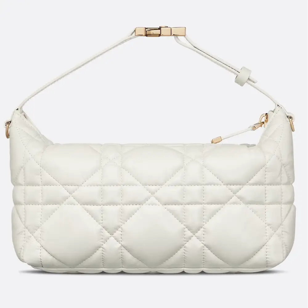 Medium DiorTravel Nomad Pouch Macrocannage Calfskin Latte