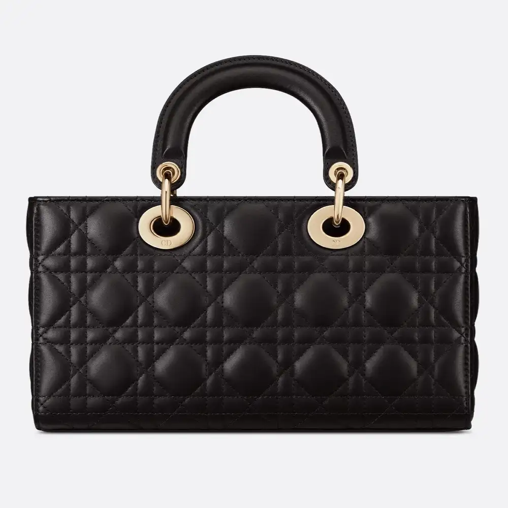 Medium Lady D Joy Bag x Cannage Lambskin Black Interior pockets 2