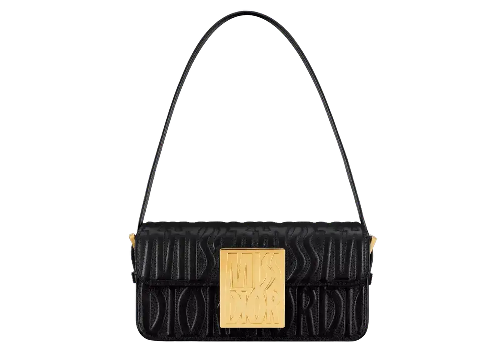 Miss Dior Flap Bag x Allover Calfskin Black Quilted Front image