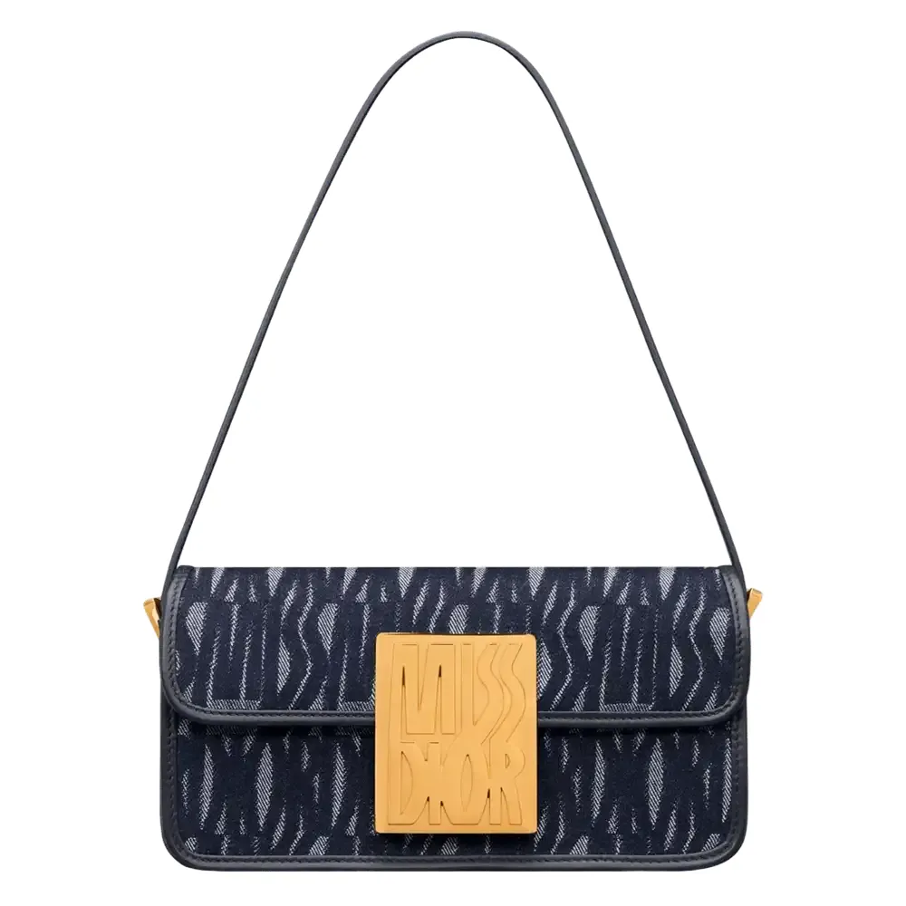 Miss Dior Flap Bag x Allover Denim Blue