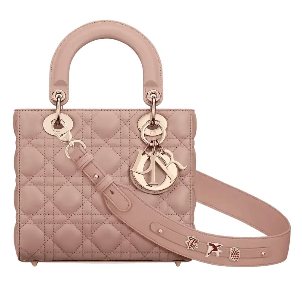 Small Lady Dior My ABCDior Bag Cannage Lambskin Blush