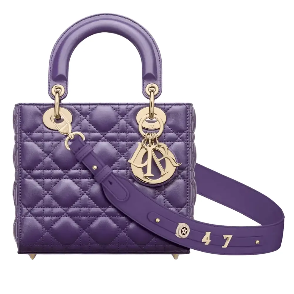 Small Lady Dior My ABCDior Bag Cannage Lambskin Deep Purple