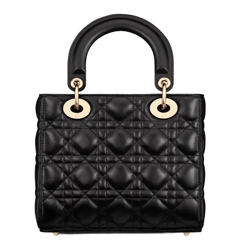 Small Lady Dior My ABCDior Bag x Cannage Lambskin Black Interior pockets 2
