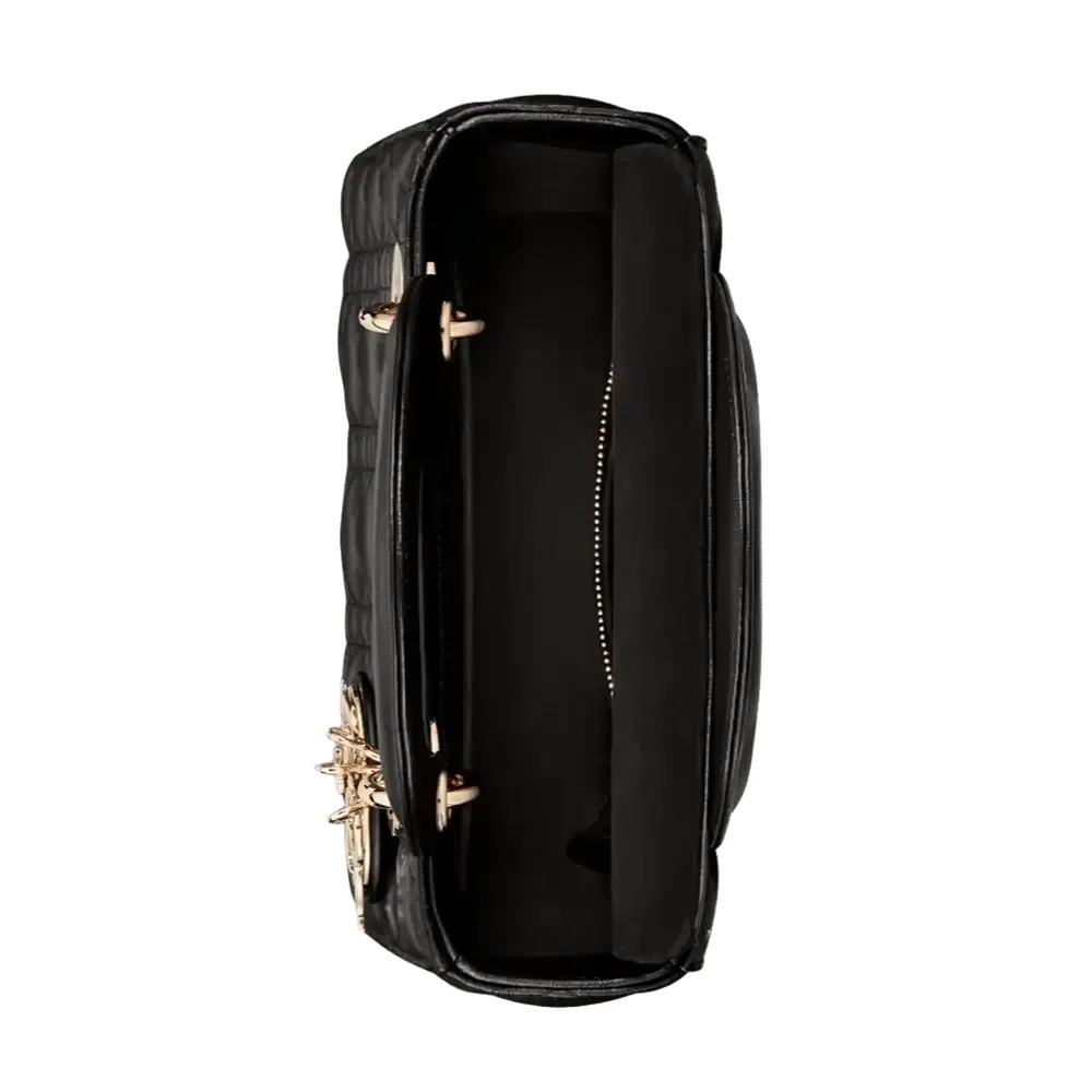 Small Lady Dior My ABCDior Bag x Cannage Lambskin Black Interior pockets