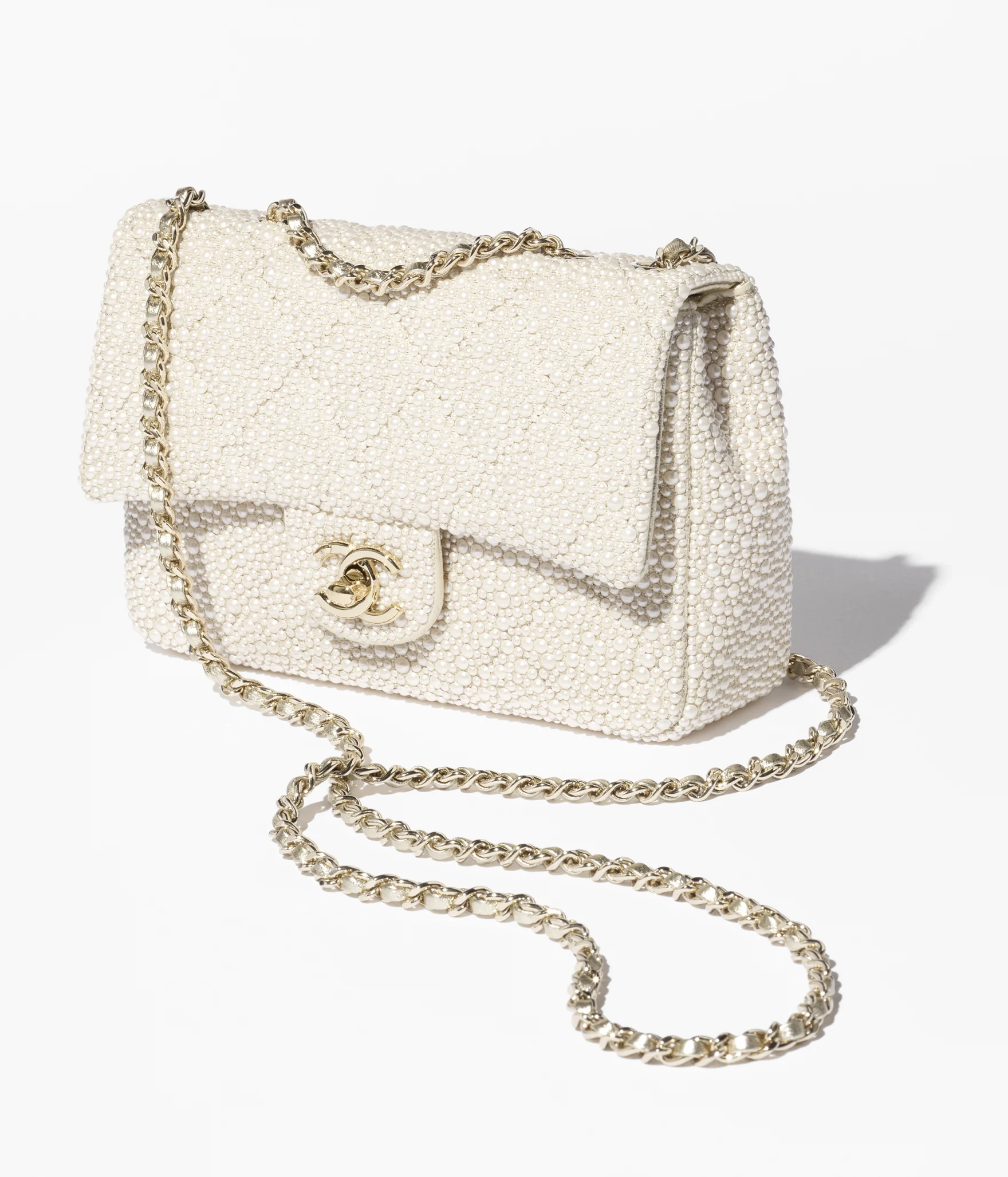 17. AS4297B19439NAFIV Chanel evening bag imitation pearls gold tone metal