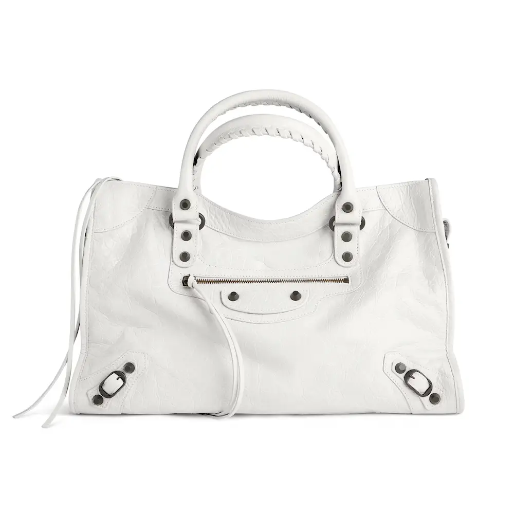 Balenciaga Le City Medium Bag in Optic White