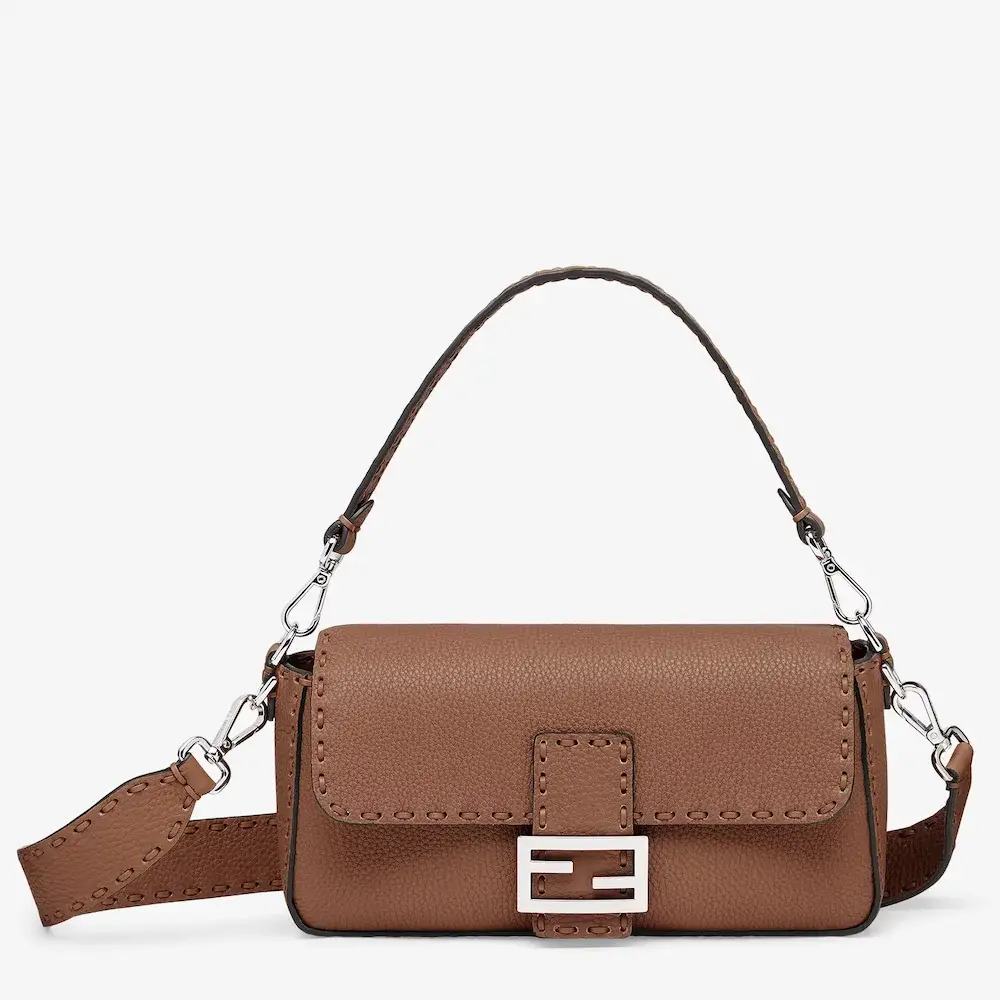 Fendi Baguette Brown Selleria bag with 612 hand sewn stitches