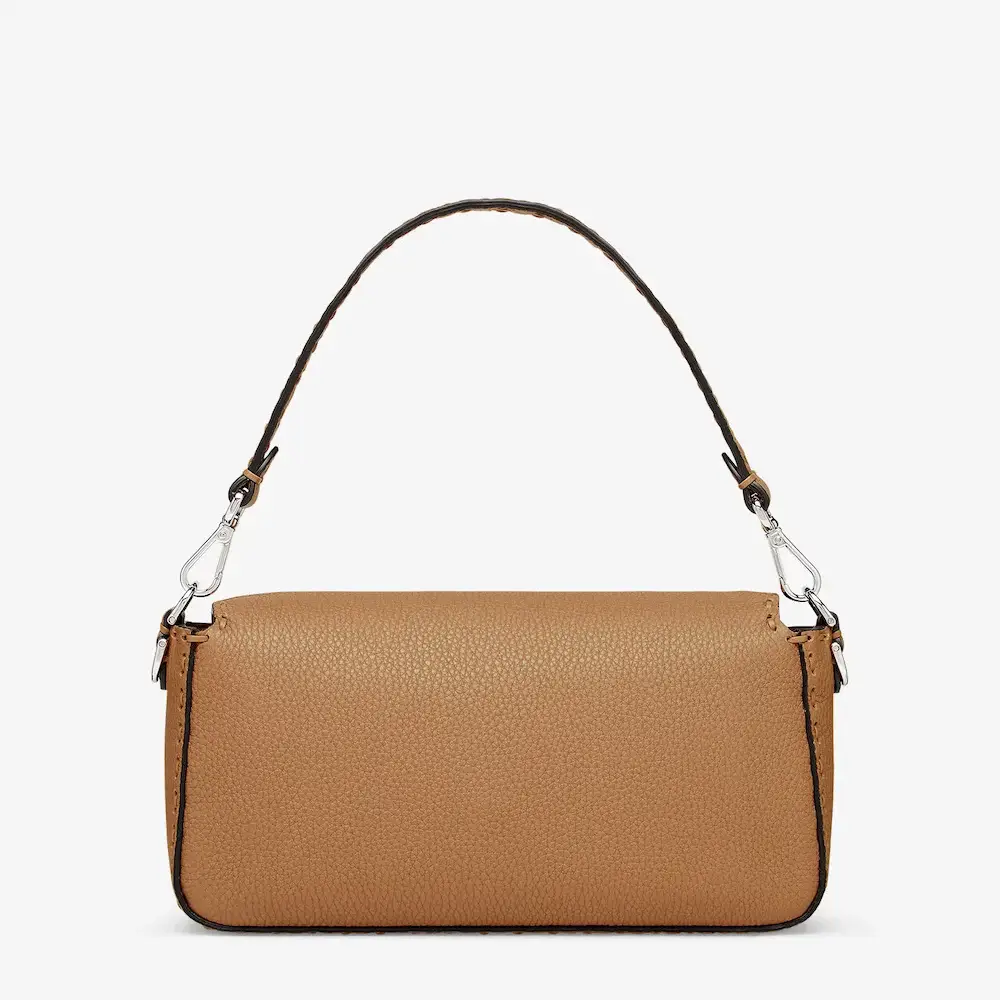 Fendi Baguette Cappuccino coloured Selleria bag with 612 hand sewn stitches Back
