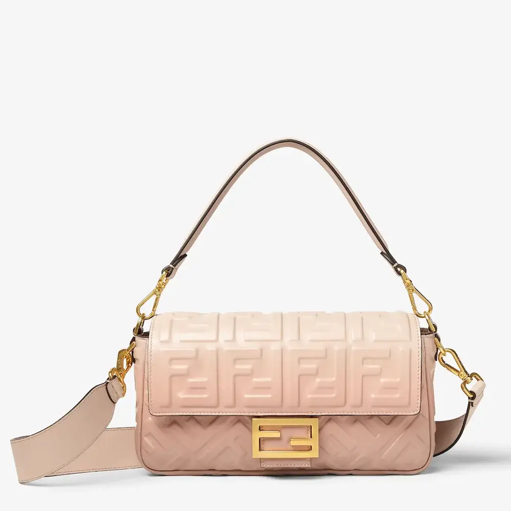 Fendi Baguette Pink graduated effect nappa leather bag