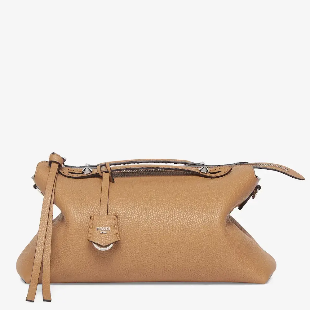 Fendi By The Way Selleria Large Capucino Selleria bag with 200 hand sewn topstitches