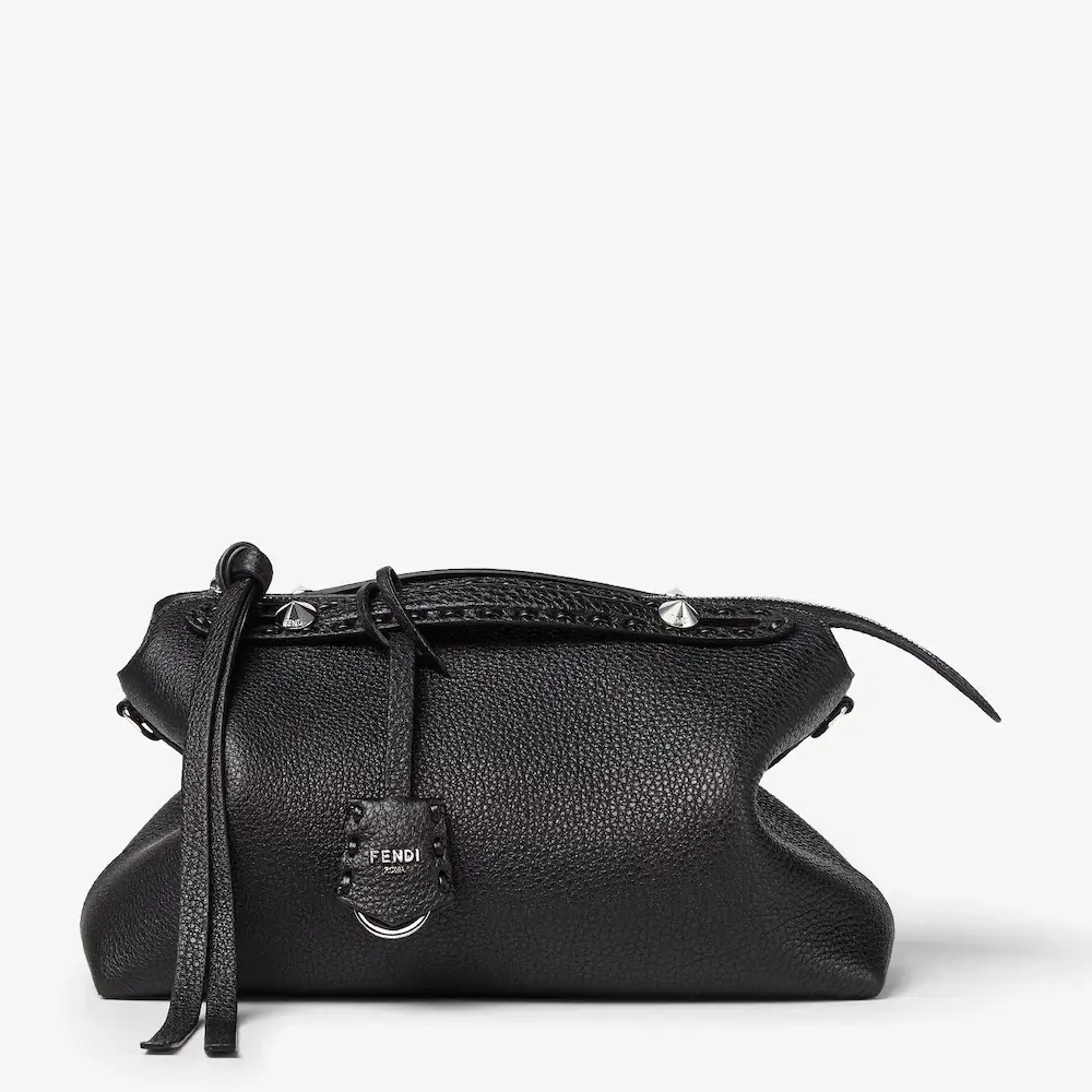 Fendi By The Way Selleria Medium Black Selleria bag with 192 hand sewn topstitches