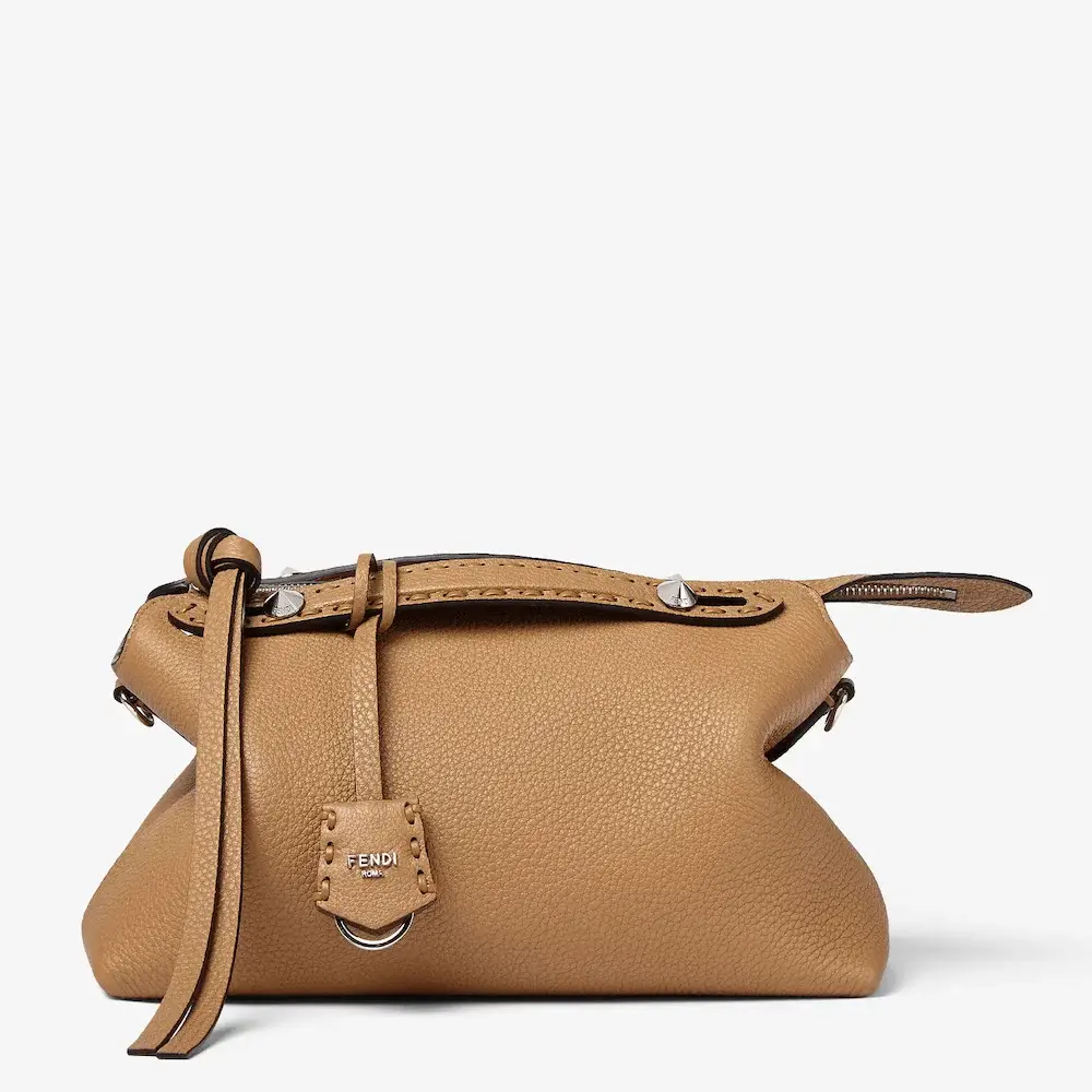 Fendi By The Way Selleria Medium Capucino Selleria bag with 192 hand sewn topstitches