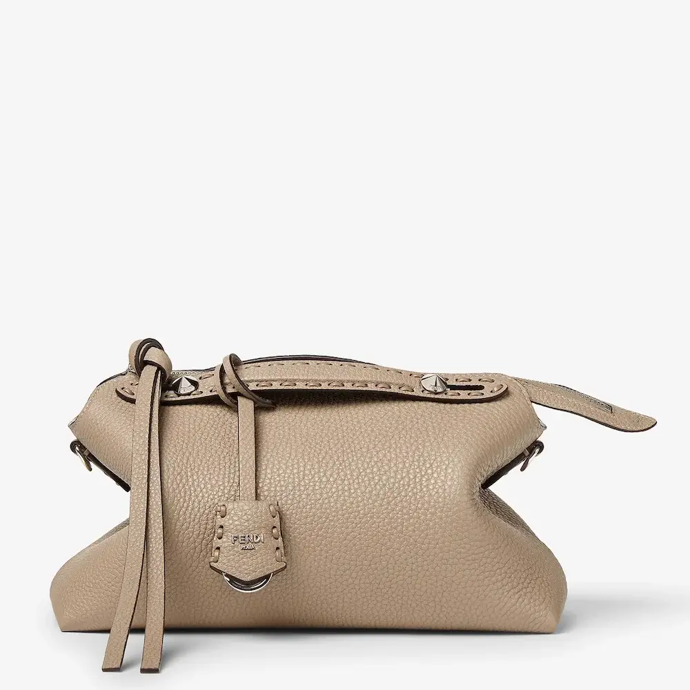 Fendi By The Way Selleria Medium Dove Grey Selleria bag with 192 hand sewn topstitches