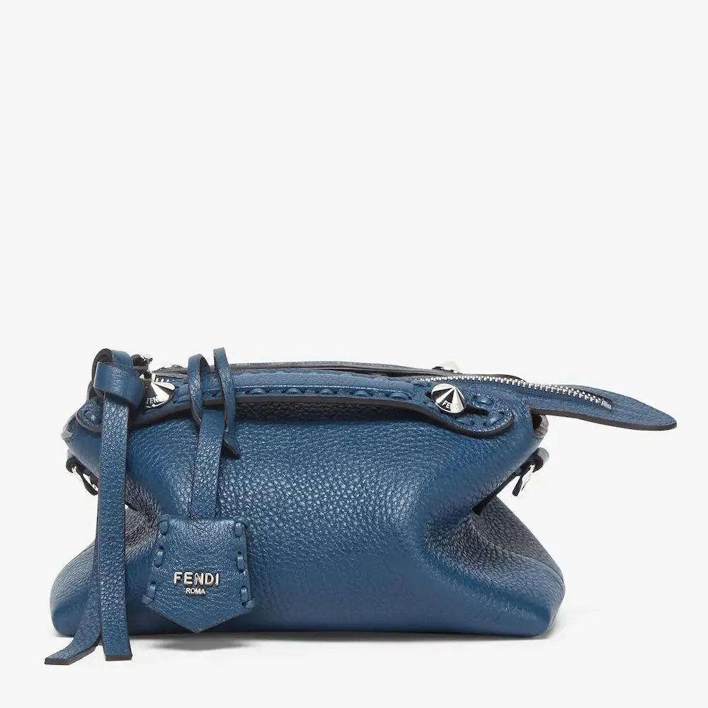 Fendi By The Way Selleria Mini Blue Selleria mini bag with 156 hand sewn topstitches