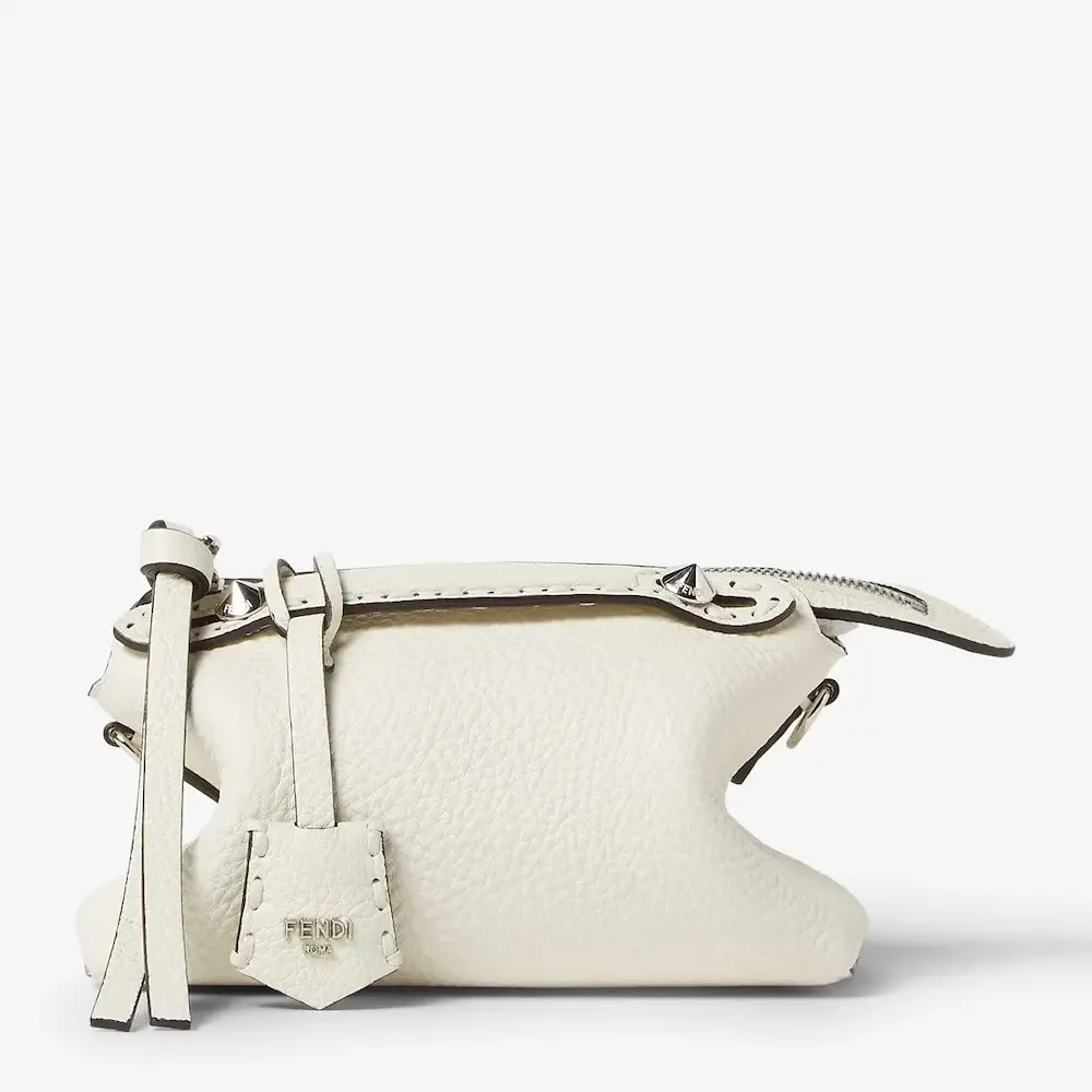 Fendi By The Way Selleria Mini White Selleria mini bag with 156 hand sewn topstitches