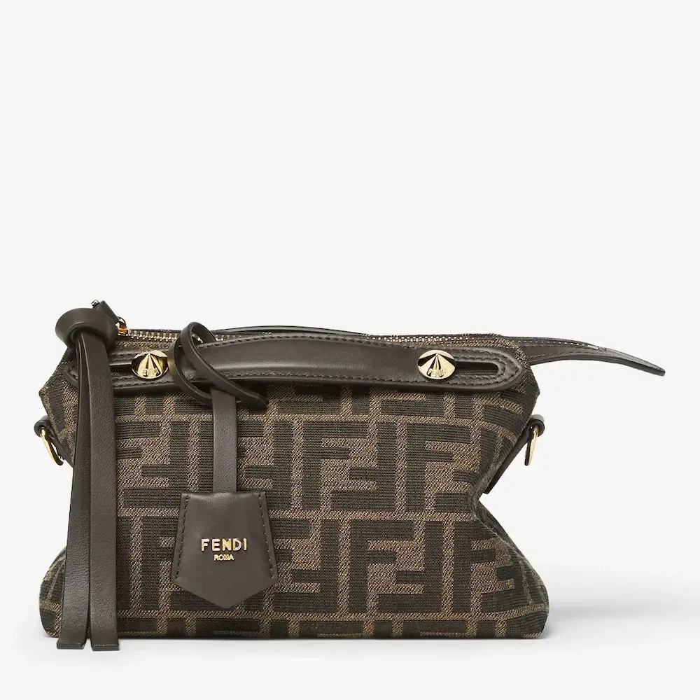 Fendi By The Way Soft Mini Brown FF jacquard fabric mini bag