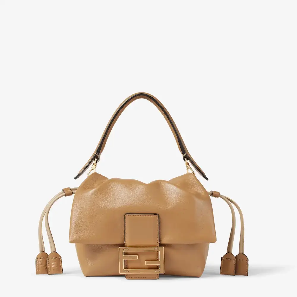 Fendi Mamma Baguette Small Cappucino nappa leather mini bag