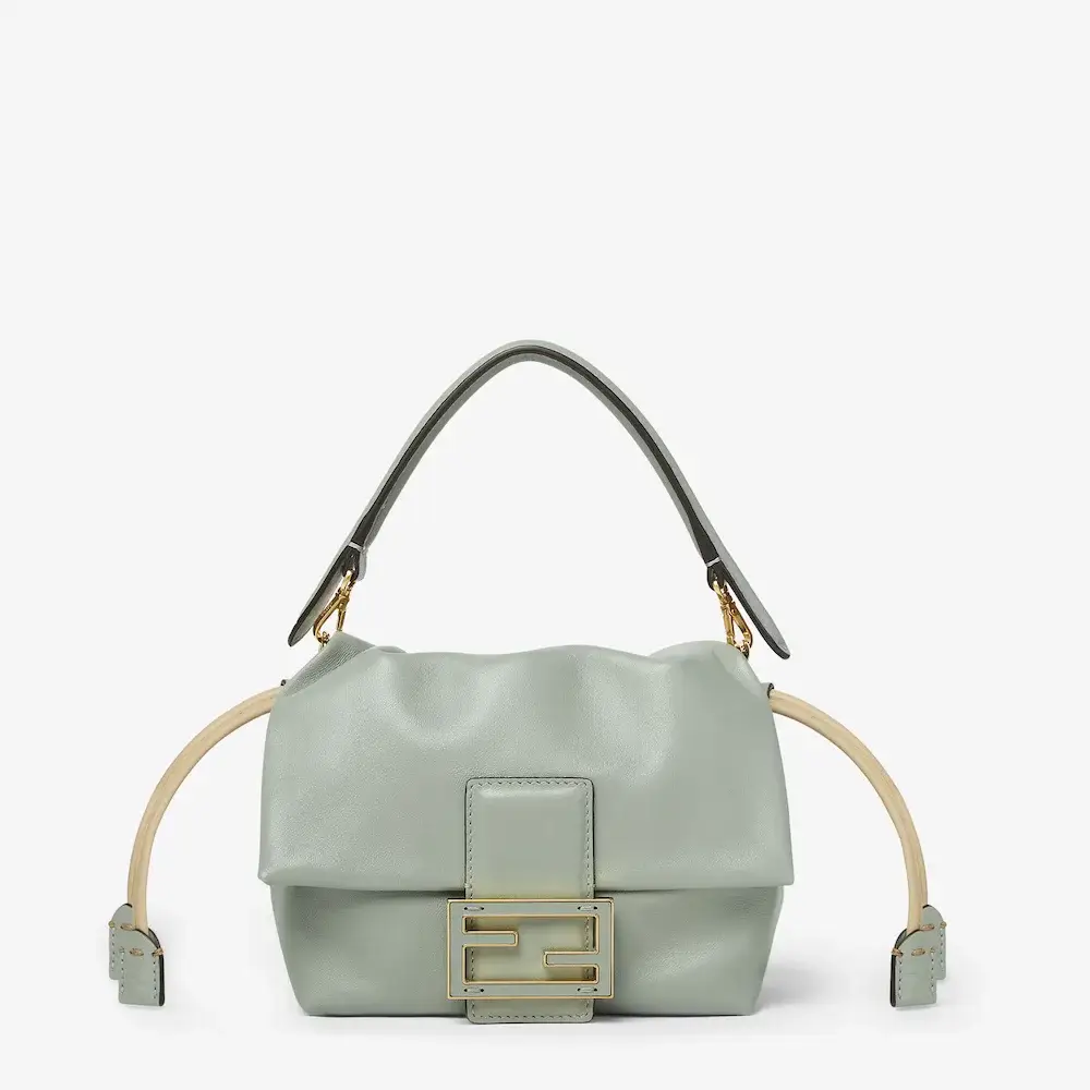 Fendi Mamma Baguette Small Matcha Green nappa leather mini bag