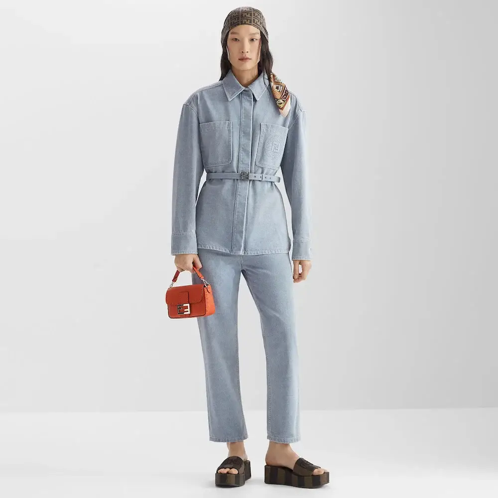 Fendi Mini Baguette Bag Model Hand Carry